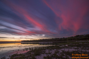Final Sunset at Oso Reservoir on November 18, 2014